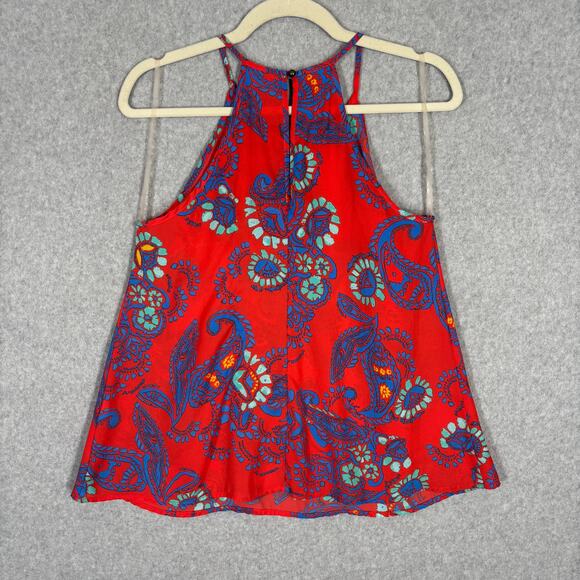 Everly Tank Top Small Paisley Flowy Feminine Resort Cruise Mediterranean Cottage - Picture 7 of 9